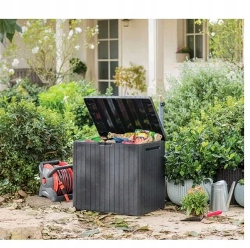 Садовий ящик Keter City Storage Box 113 L поліпропілен 57,8х44х55 см темно-сірий