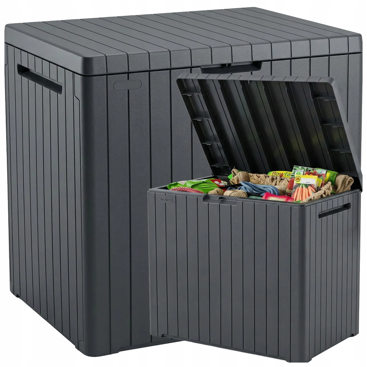 Садовий ящик Keter City Storage Box 113 L поліпропілен 57,8х44х55 см темно-сірий