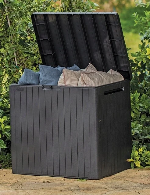 Садовий ящик Keter City Storage Box 113 L поліпропілен 57,8х44х55 см темно-сірий
