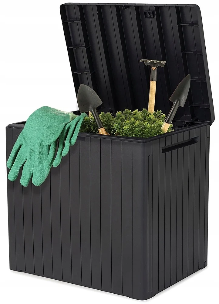 Садовий ящик Keter City Storage Box 113 L поліпропілен 57,8х44х55 см темно-сірий