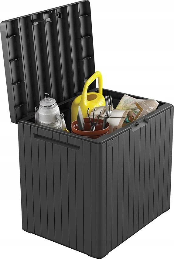 Садовий ящик Keter City Storage Box 113 L поліпропілен 57,8х44х55 см темно-сірий