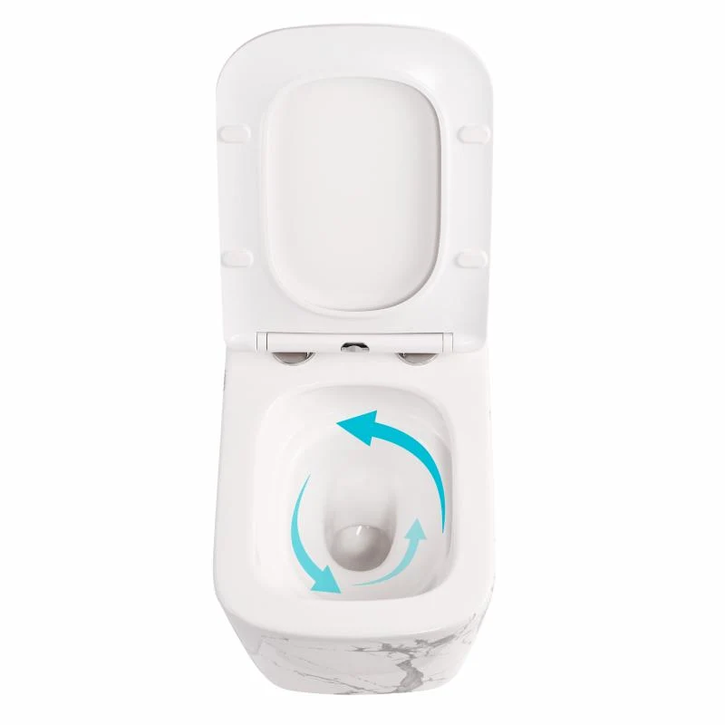 Унітаз підвісний Qtap Tern Ultra Quiet 520x345x325 мм Дюропласт Marble