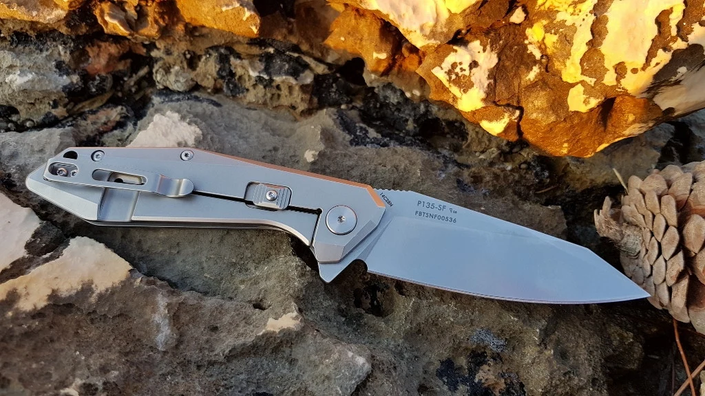 Ніж складаний Ruike P135-SF 9,2 см 14C28N сірий