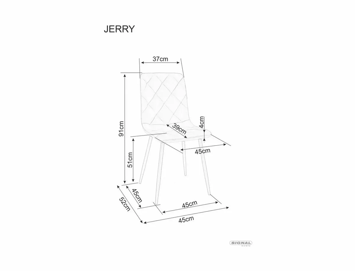 Стілець JERRY BREGO металевий каркас бежевий кашемір оббивка тканина 34