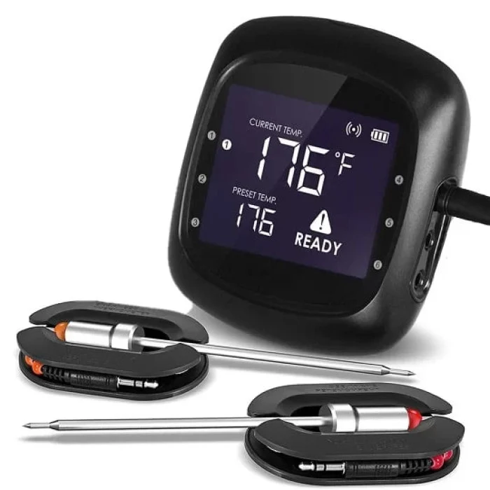 Виносний Bluetooth термометр GRILLI Pro 5 з 2 щупами 0-350°C чорний
