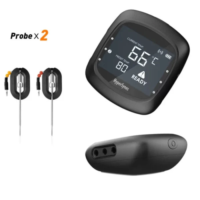 Виносний Bluetooth термометр GRILLI Pro 5 з 2 щупами 0-350°C чорний