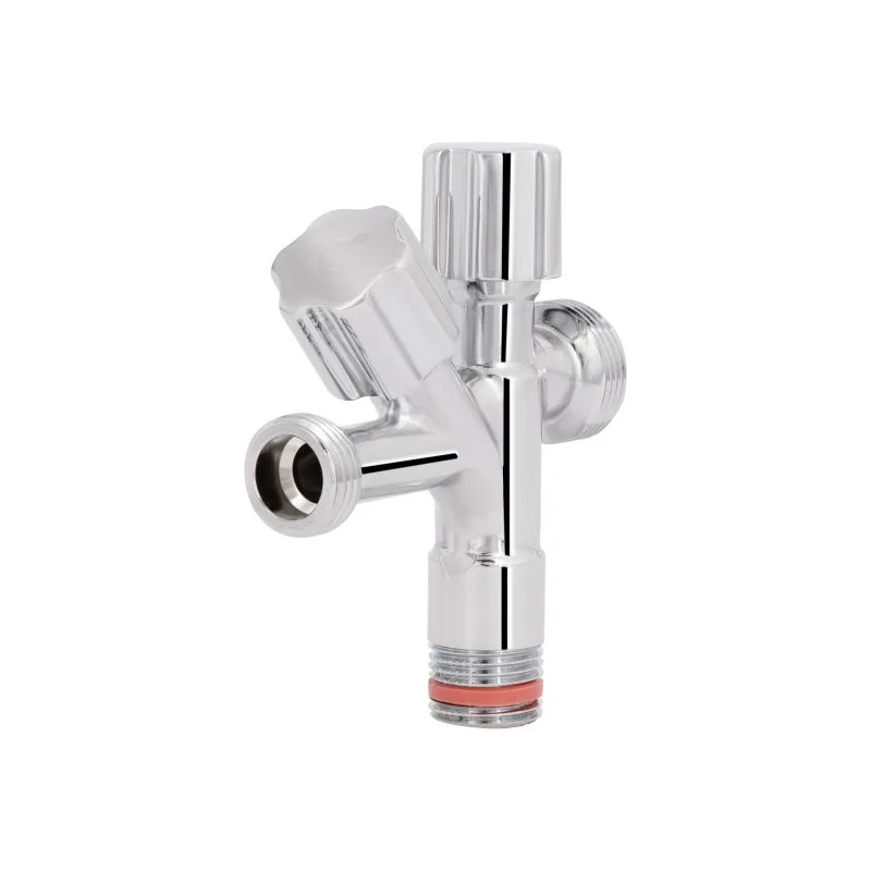 Кран кутовий подвійний Thermo Alliance Forte 1/2"З x 1/2"З x 3/4"З хром 10 Бар