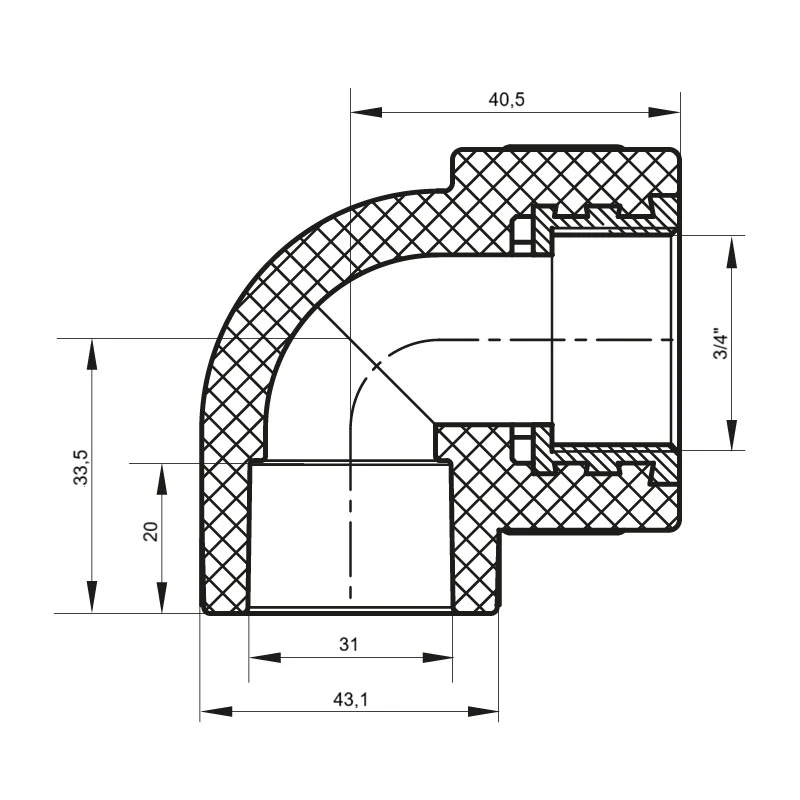Муфта нарізна Koer K0116.PRO 32x3/4" ППР для водопроводу