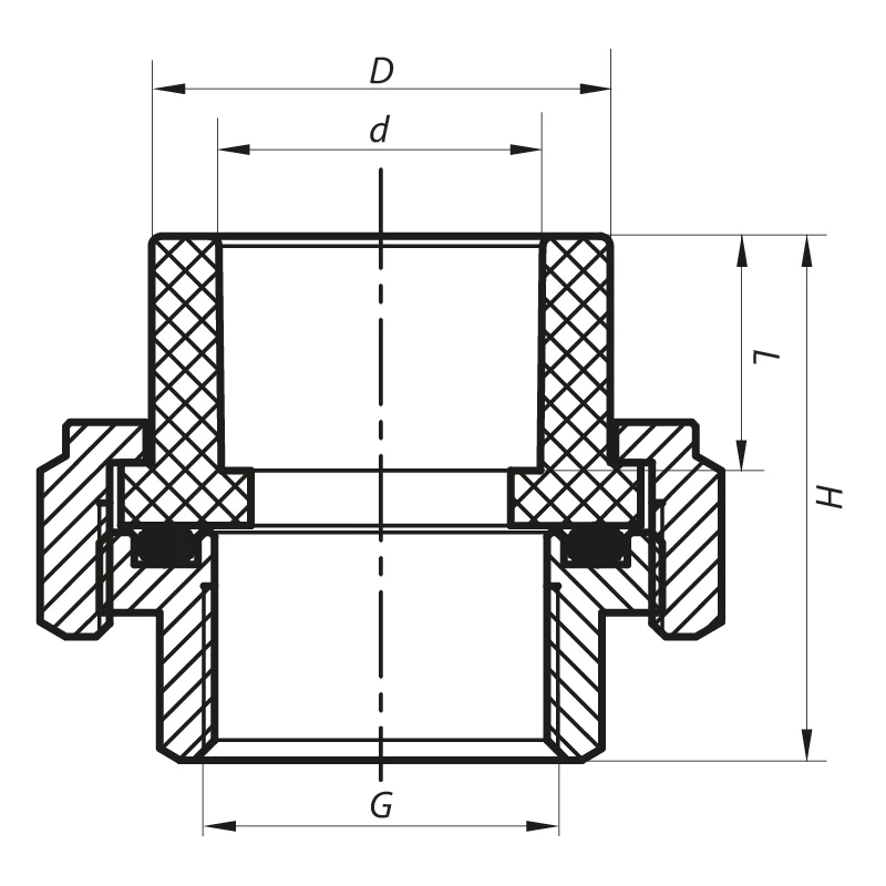 Згін-американка 20x1/2" ВР ППР Koer K0129.PRO для водопроводу