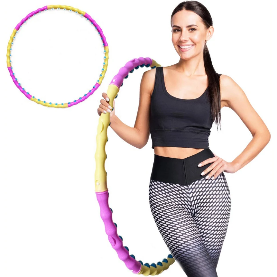 Обруч масажний Magnet Massage Hoop NE-F-52 105х96 см пластик, різнокольоровий