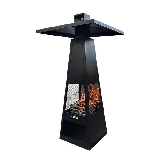 Обігрівач на дровах Quan Garden Master QN94923 215х70х70 см емальована сталь чорний
