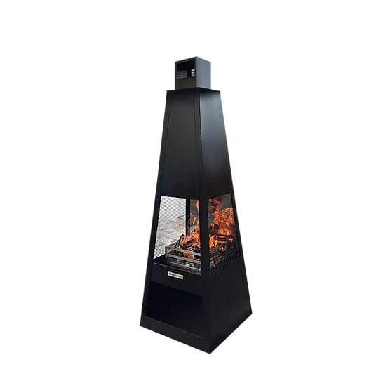 Обігрівач на дровах Quan Garden Master QN94923 215х70х70 см емальована сталь чорний