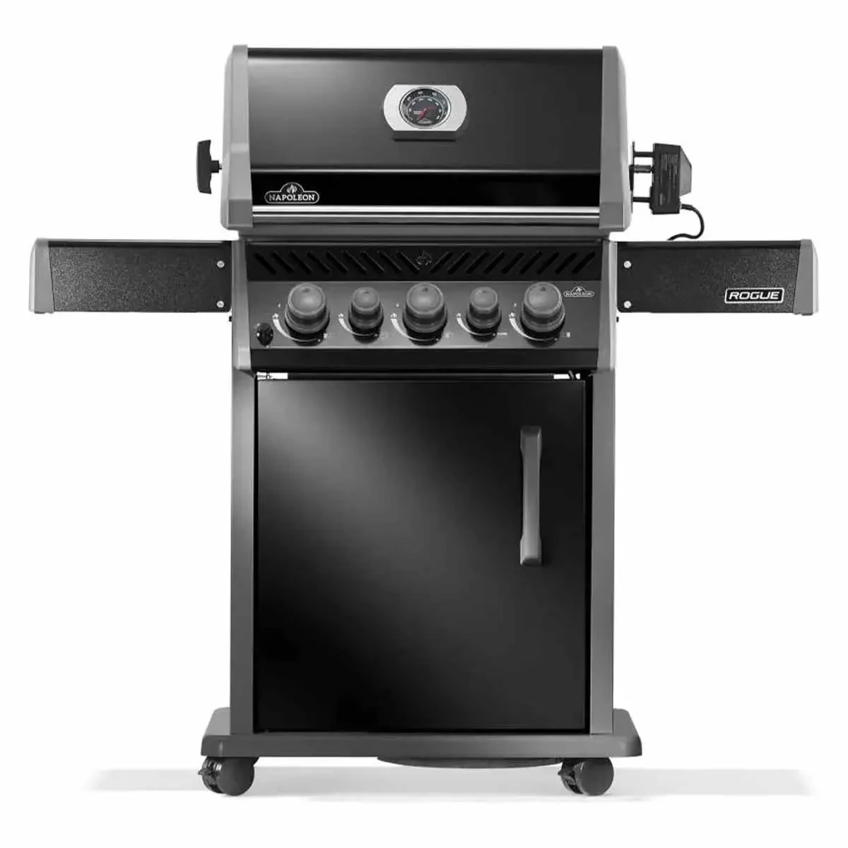 Газовий гриль Napoleon Rogue 425R з бічним пальником Sizzle Zone 130х64х121 см чорний