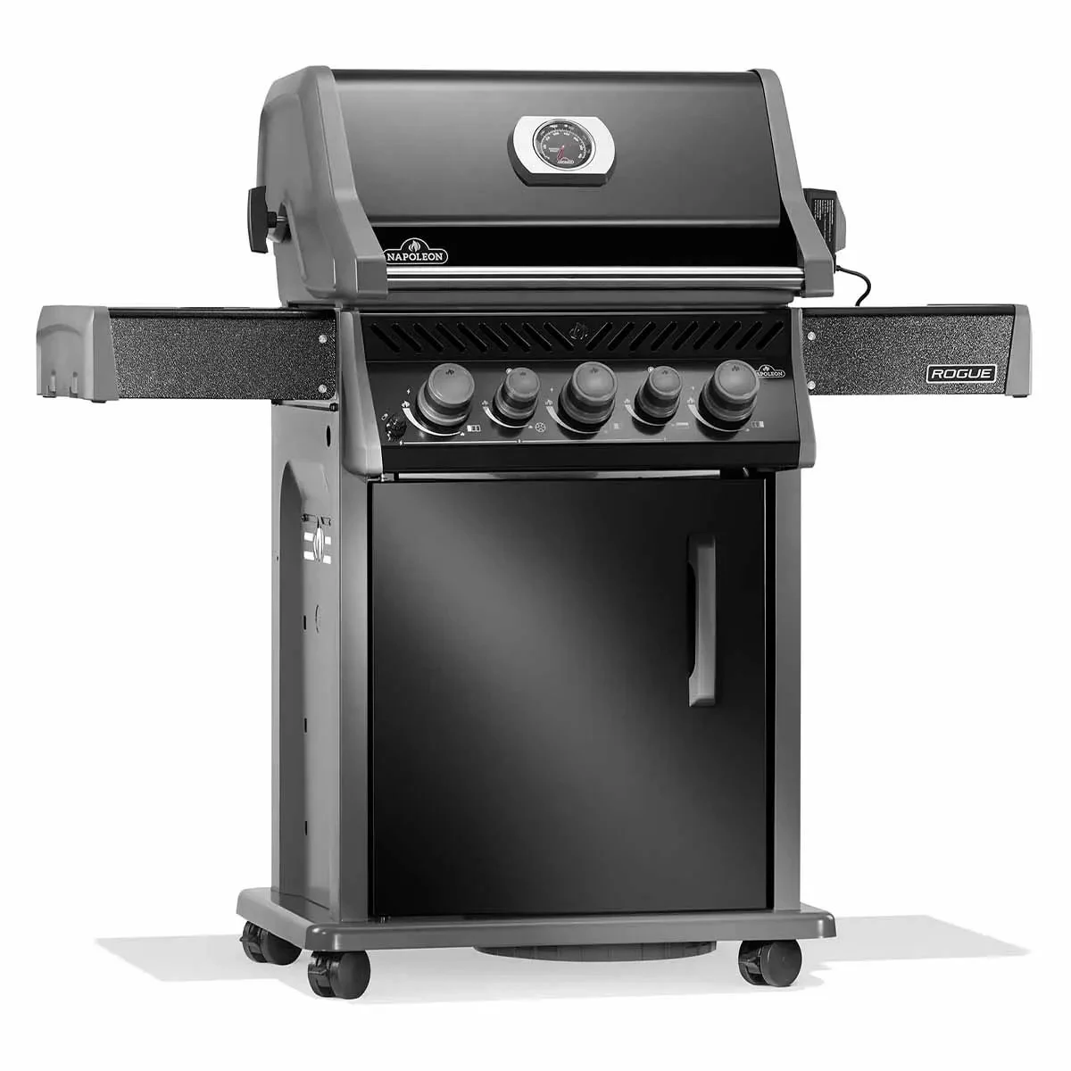Газовий гриль Napoleon Rogue 425R з бічним пальником Sizzle Zone 130х64х121 см чорний
