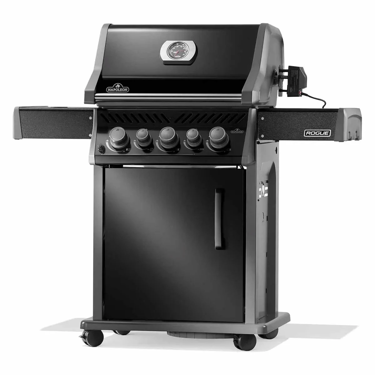 Газовий гриль Napoleon Rogue 425R з бічним пальником Sizzle Zone 130х64х121 см чорний