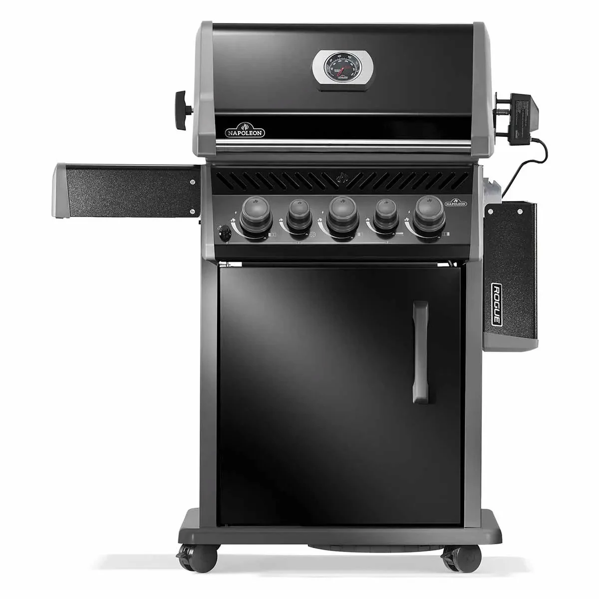 Газовий гриль Napoleon Rogue 425R з бічним пальником Sizzle Zone 130х64х121 см чорний