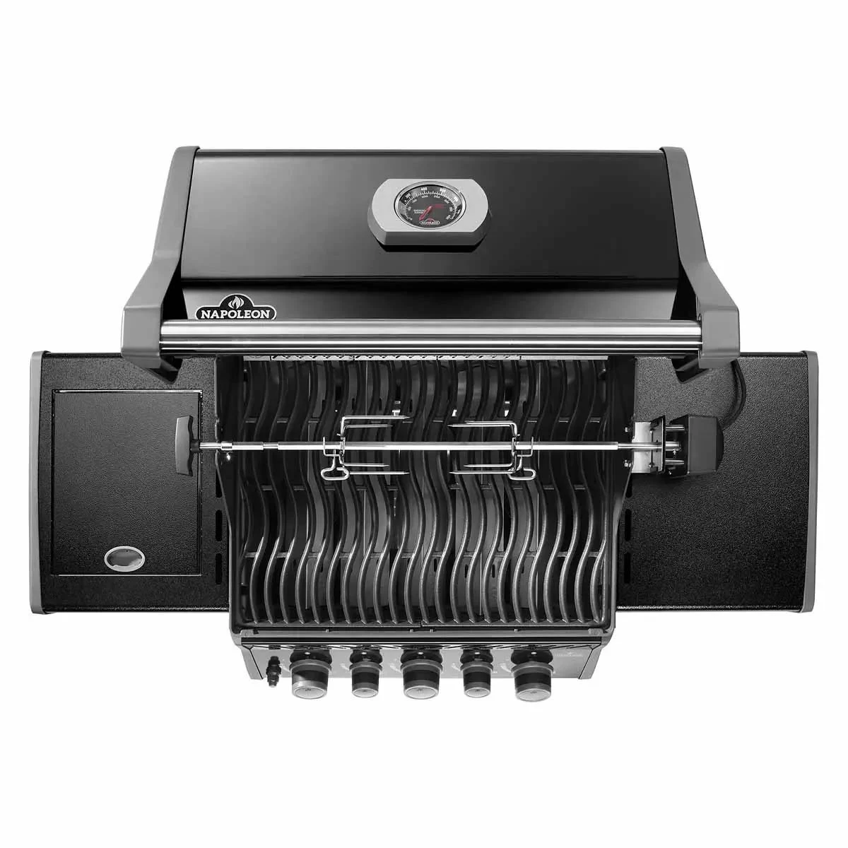Газовий гриль Napoleon Rogue 425R з бічним пальником Sizzle Zone 130х64х121 см чорний