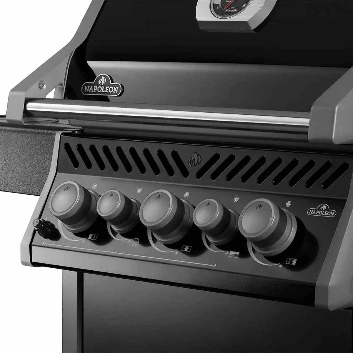 Газовий гриль Napoleon Rogue 425R з бічним пальником Sizzle Zone 130х64х121 см чорний