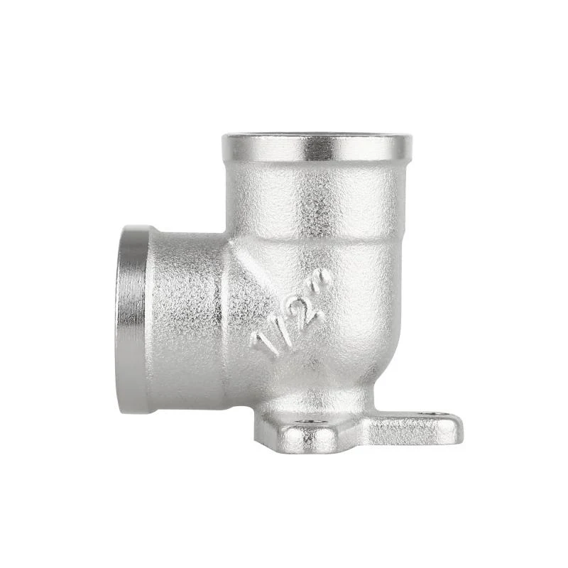 Кутник настінний 1/2" ВВ латунь Thermo Alliance Forte нікельований 90°