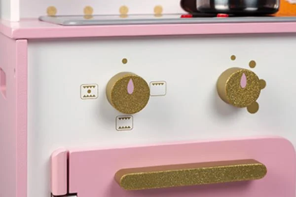 Дитяча кухня Janod Candy Chic 55x30x87 см Дерево Різнобарвний з LED-підсвіткою та звуковими ефектами