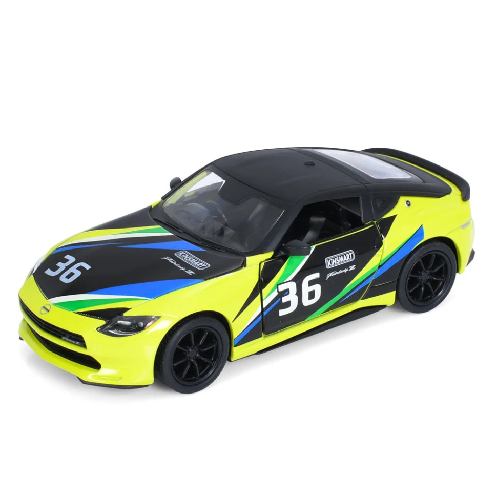 Машинка інерційна Kinsmart Nissan Fairlady Z 1:36 12 см метал+пластик жовта