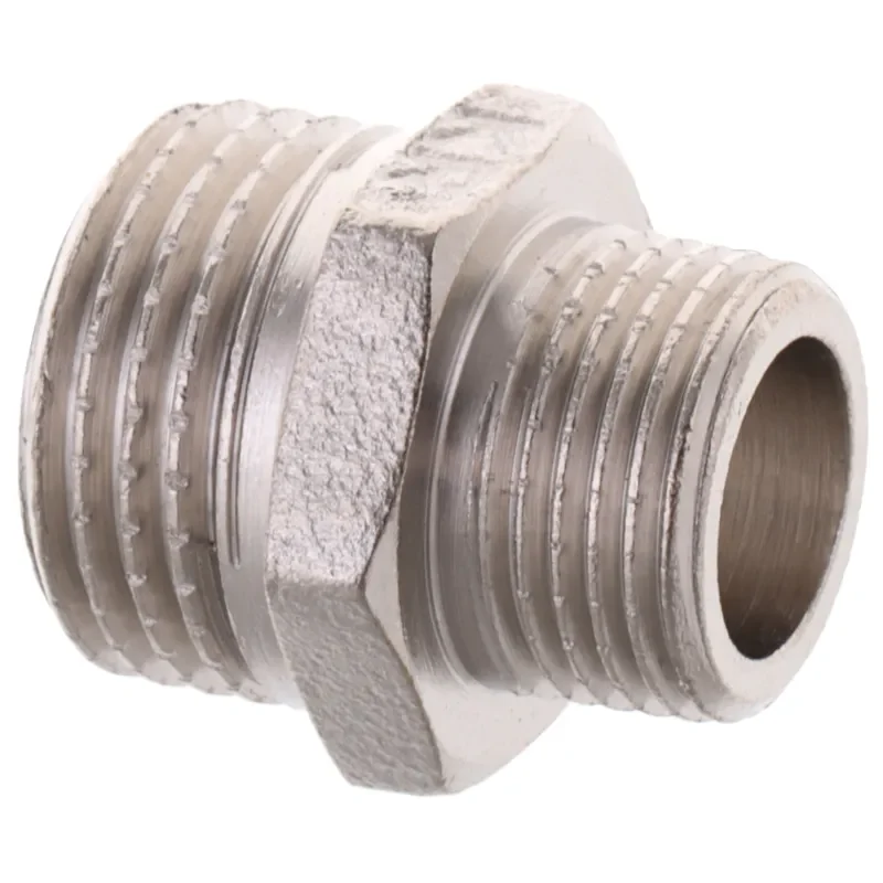 Ніпель редукційний 3/8"x1/2" латунний внутрішня-зовнішня різьба 1 шт