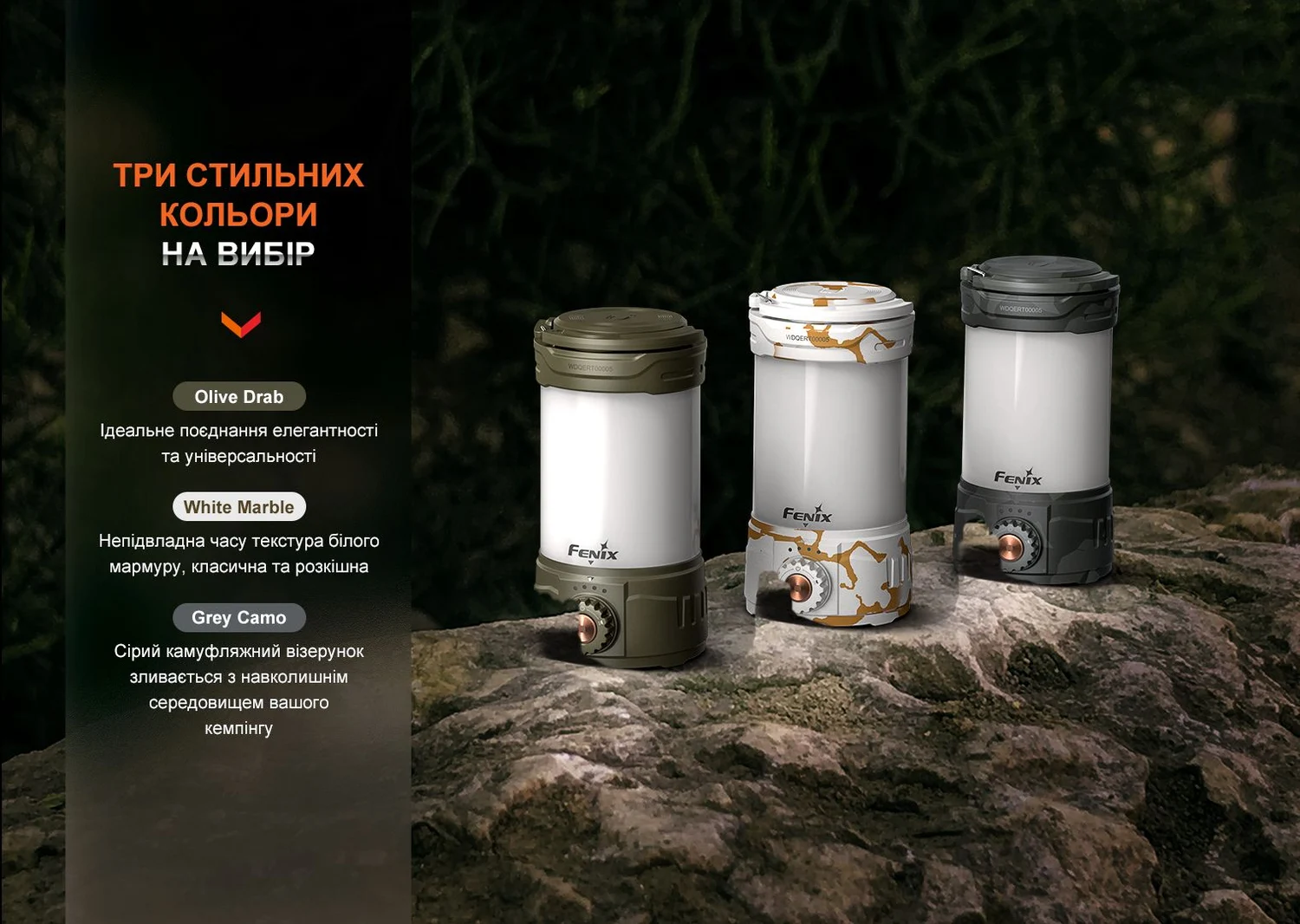 Ліхтар кемпінговий Fenix CL26R Pro 650 лм пластик 66x59,5x114 мм сірий камуфляж