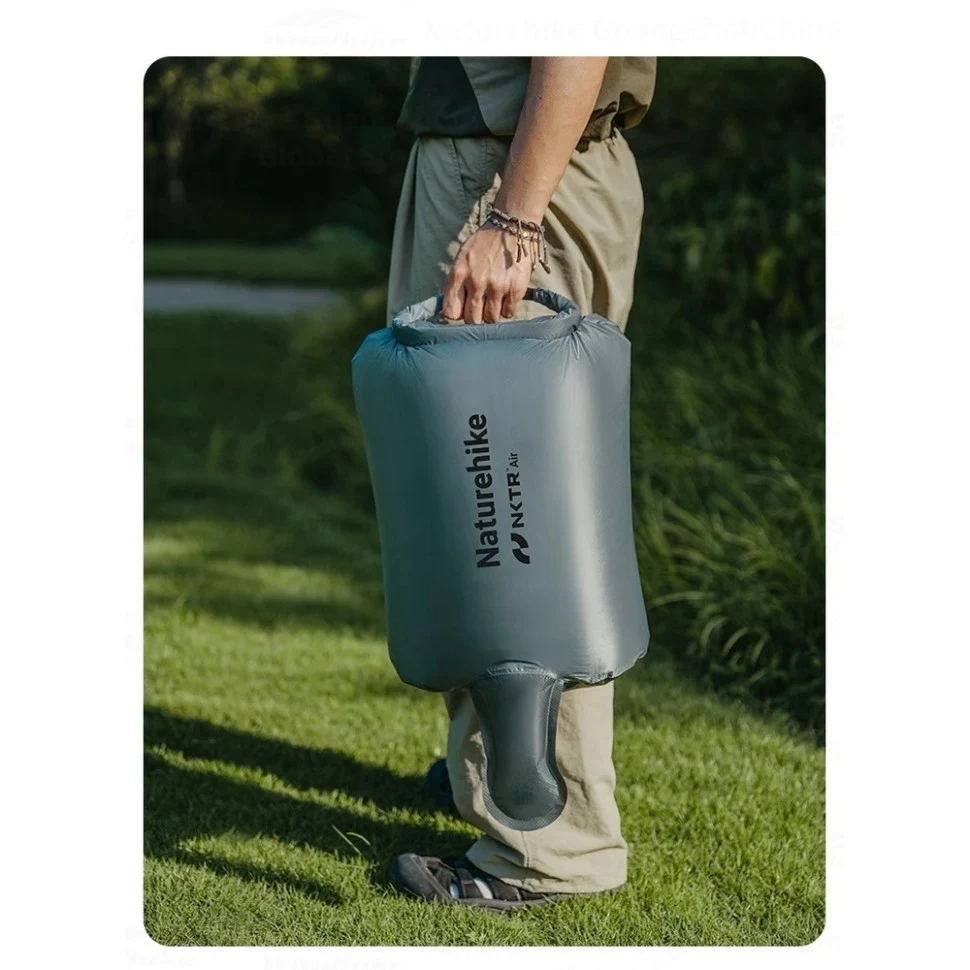 Гермомішок для надування матраців Naturehike CNK2450PJ013 нейлон 20D 80х43 см сірий