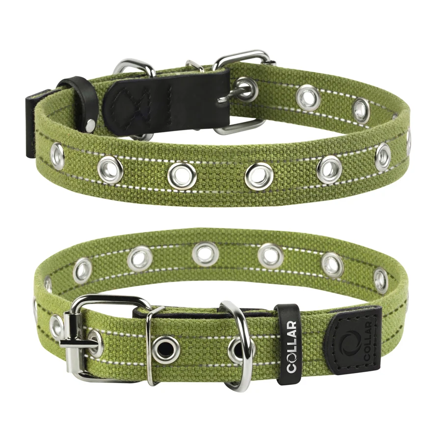 Нашийник бавовняний безрозмірний 20х41 см бежевий CoLLaR