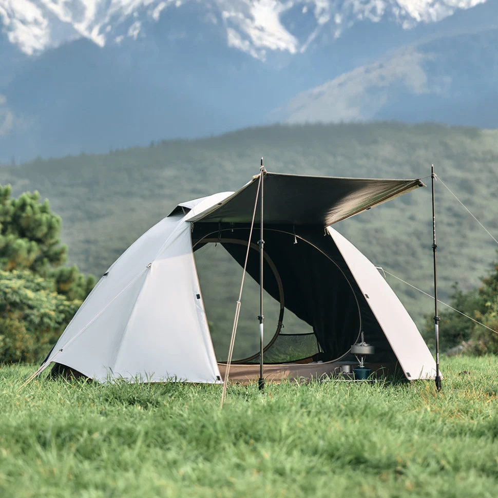 Палатка трехместная Naturehike Greek Style CNK2300ZP024 купольная 220x290x125 см полиэстер светло-кофейный