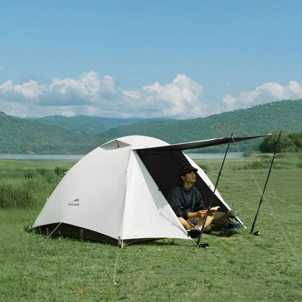 Палатка трехместная Naturehike Greek Style CNK2300ZP024 купольная 220x290x125 см полиэстер светло-кофейный