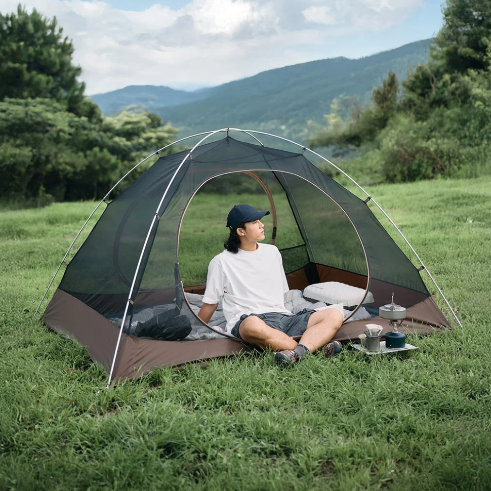 Палатка трехместная Naturehike Greek Style CNK2300ZP024 купольная 220x290x125 см полиэстер светло-кофейный