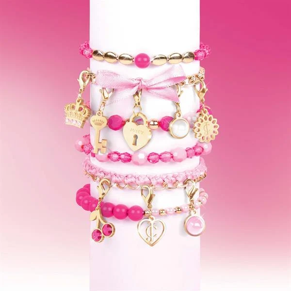 Набір для виготовлення браслетів 185 ел. Рожевий пластик Juicy Couture