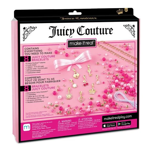 Набір для виготовлення браслетів 185 ел. Рожевий пластик Juicy Couture