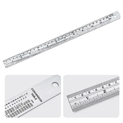 Линейка металлическая 30 см IABA0300 нержавіюча сталь TOPTUL