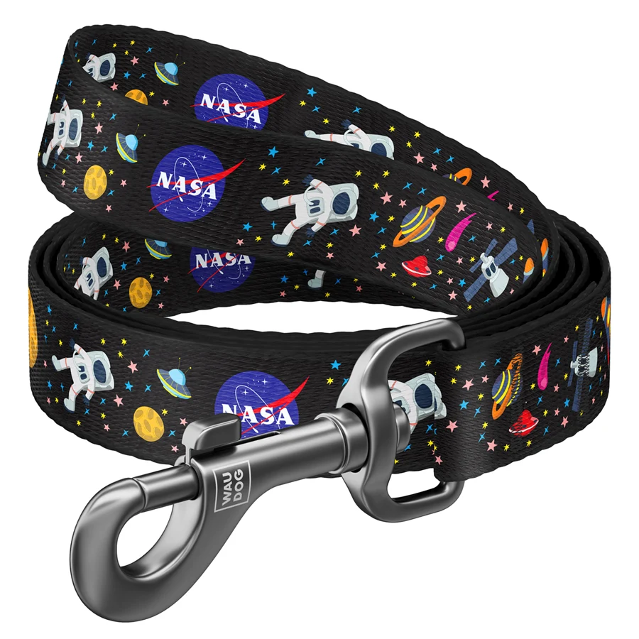 Повідець для собак WAUDOG Nylon 15 мм 122 см Нейлон малюнок NASA