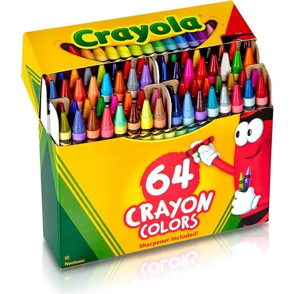 Набір воскової крейди Crayola Crayons 64 кольори 64 шт двічі обернуті для довговічності