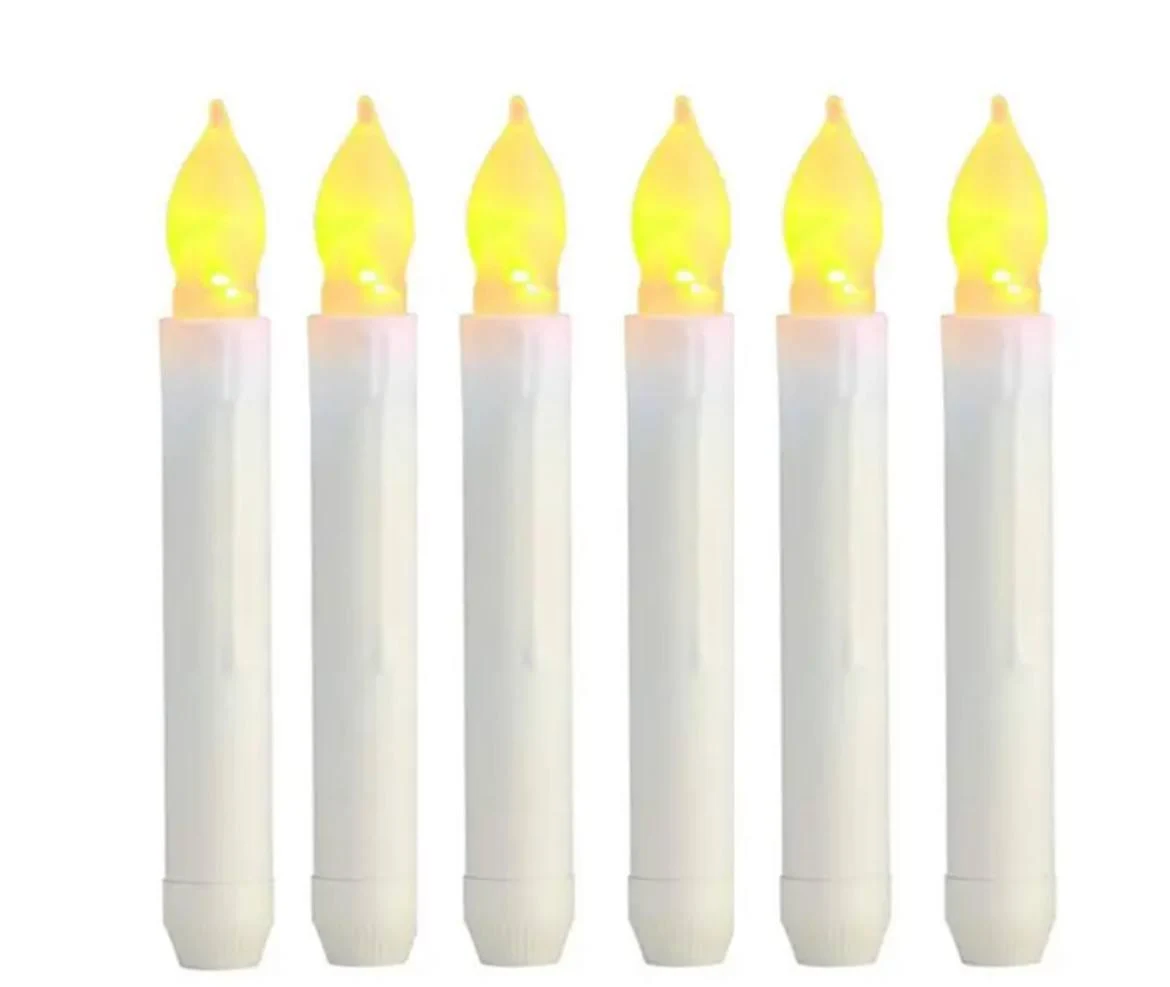 Світлодіодна свічка LED 17х2,1 см пластикова біла