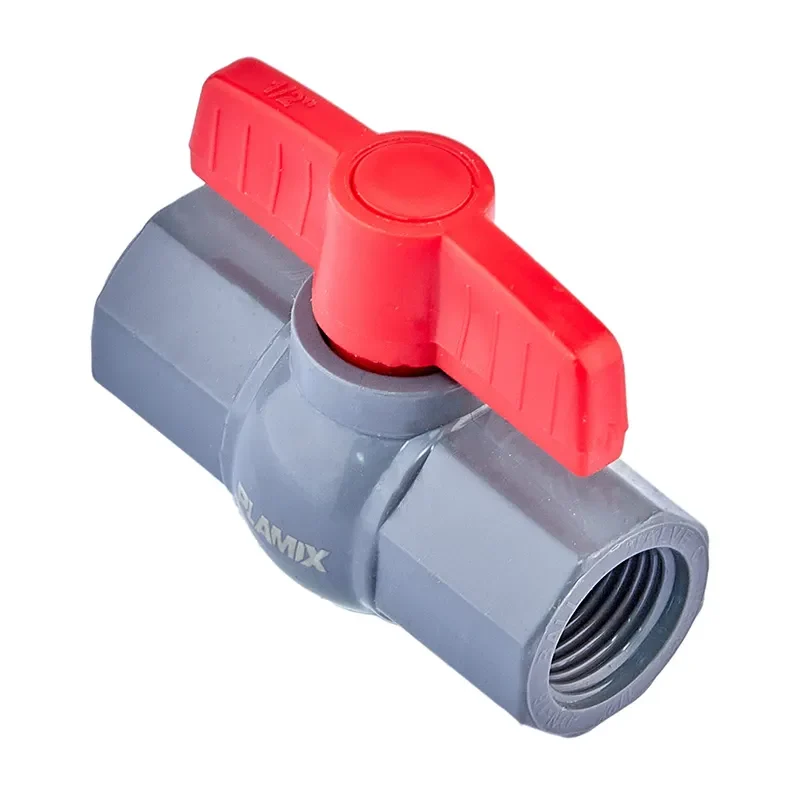 Кран кульовий 1/2" FF PVC Plamix 16 Бар для водопроводу PVC