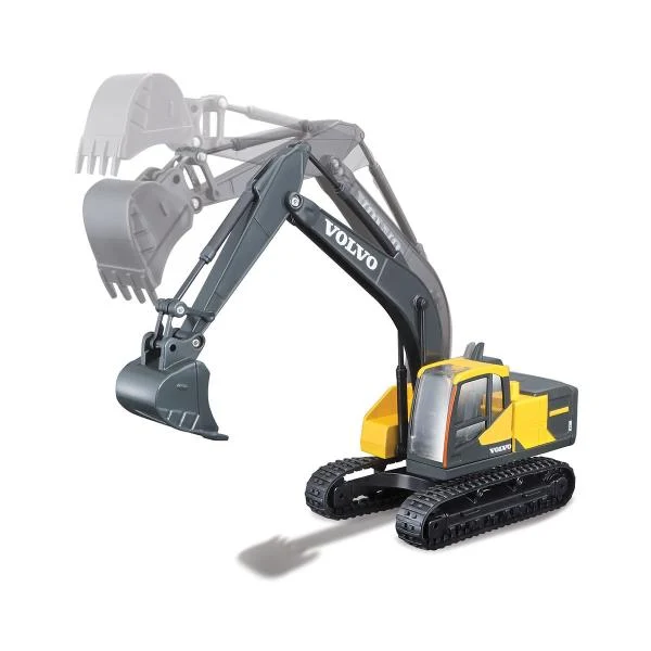 Екскаватор Bburago Volvo EC220E 1:50 метал-пластик жовтий чорний
