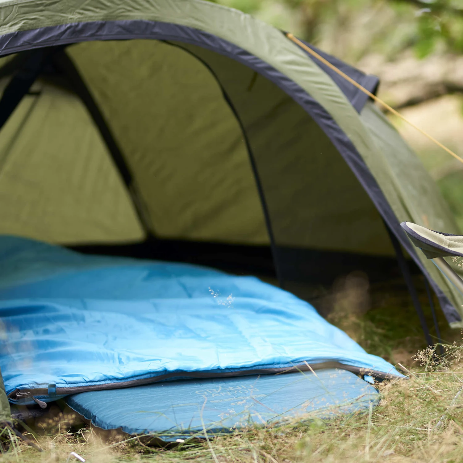 Килимок самонадувний Grand Canyon Hattan 5.0 L 195x65x5 см 75D Micro Brushed Polyester темно-зелений