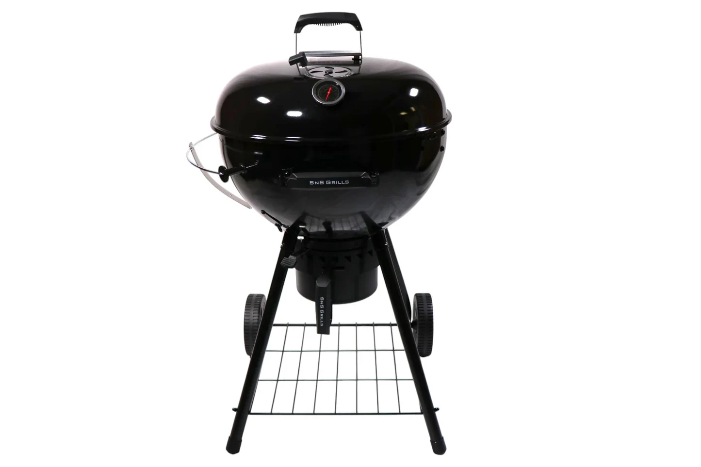 Вугільний гриль Slow 'N Sear Black Edition Kettle 57 см сталь чорний