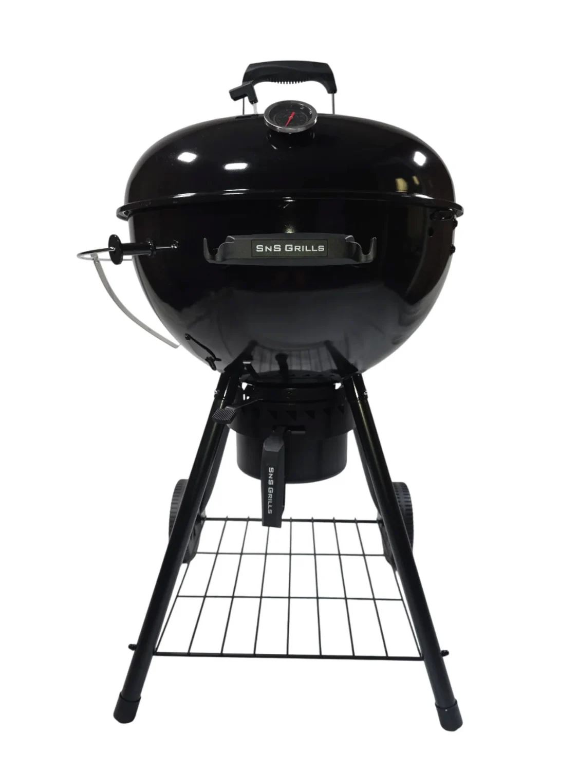 Вугільний гриль Slow 'N Sear Black Edition Kettle 57 см сталь чорний