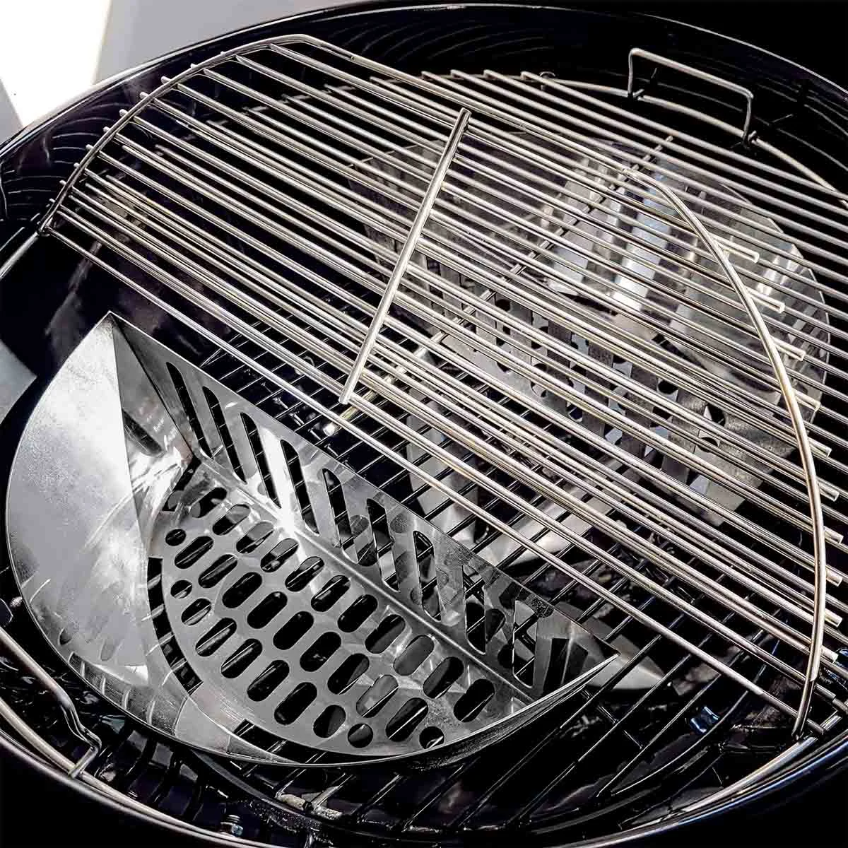Вугільний гриль Slow 'N Sear Black Edition Kettle 57 см сталь чорний