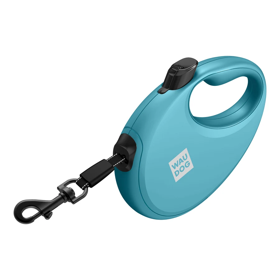 Повідець-рулетка WAUDOG R-leash S 3 м пластиковий блакитний до 12 кг