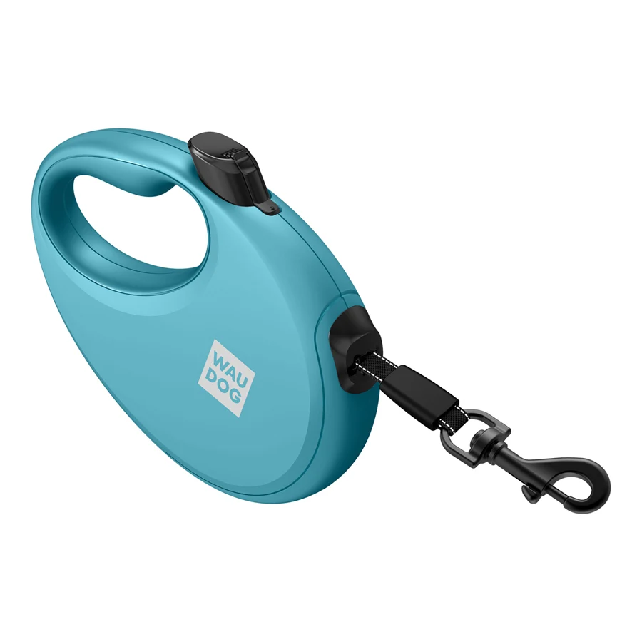 Повідець-рулетка WAUDOG R-leash S 3 м пластиковий блакитний до 12 кг