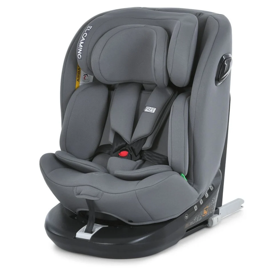 Автокрісло El Camino i-FREE ME 1187 0+/1/2/3 поворотне ISOFIX 40-150 см сіре