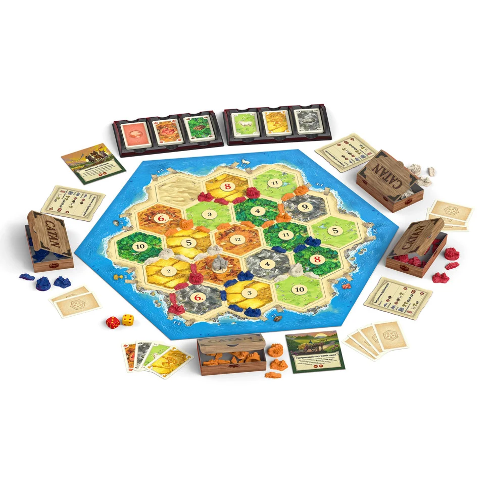 Настольная стратегическая игра CATAN R100UA для 3-4 игроков от 10 лет картон