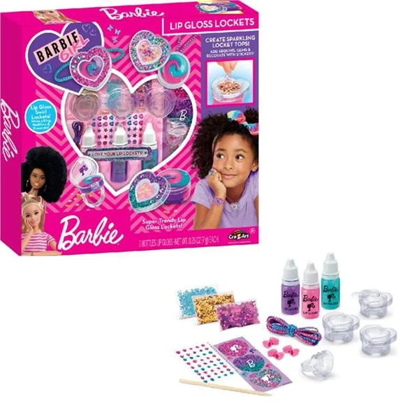Косметичний набір Cra-Z-Art Barbie Sparkle Lockets для губ з кулонами 34068CRA
