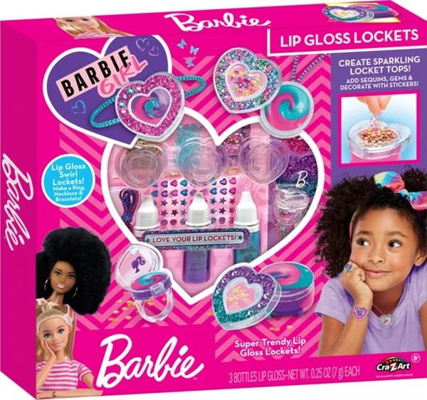 Косметичний набір Cra-Z-Art Barbie Sparkle Lockets для губ з кулонами 34068CRA